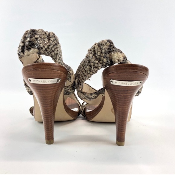 Michael Kors Snakeskin Slingback Heels - Picture 6 of 6